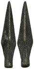 GREEK BRONZE ARROWHEAD.(CIRCA 3RD-1ST BC).
4.52 Gr. 43.8 mm.