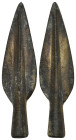GREEK BRONZE ARROWHEAD.(CIRCA 3RD-1ST BC).
4.73 Gr. 47.3 mm.