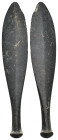 GREEK BRONZE ARROWHEAD.(CIRCA 3RD-1ST BC).
4.56 Gr. 53.5 mm.