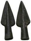 GREEK BRONZE ARROWHEAD.(CIRCA 3RD-1ST BC).
5.26 Gr. 36 mm.