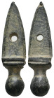 ANCIENT ROMAN BRONZE GLADIUS SWORD PENDANT (1ST- 3RD CENTURY AD).
9.3 Gr. 39.4 mm.