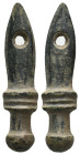ANCIENT ROMAN BRONZE GLADIUS SWORD PENDANT (1ST- 3RD CENTURY AD).
6.03 Gr. 34.4 mm.