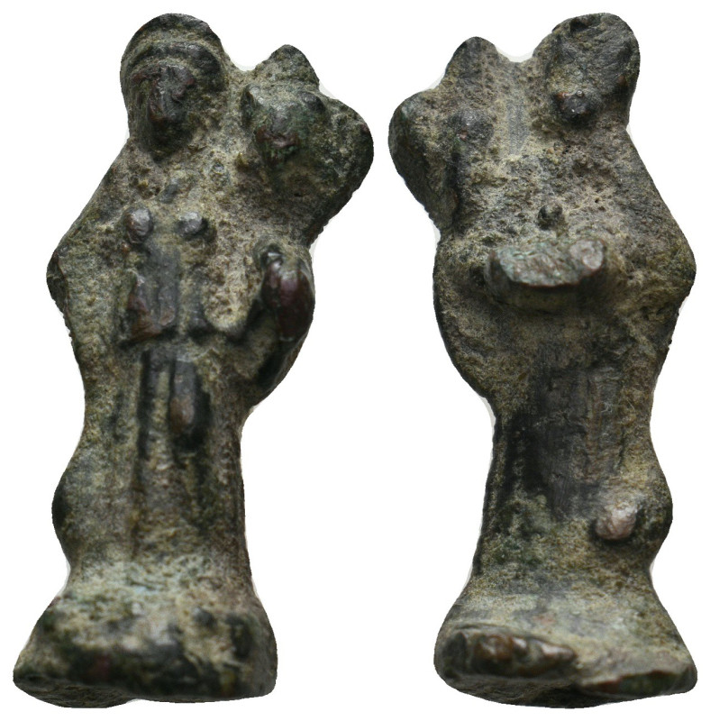 ANCIENT ROMAN BRONZE FIGURINE.
10.76 Gr. 33.4 mm.