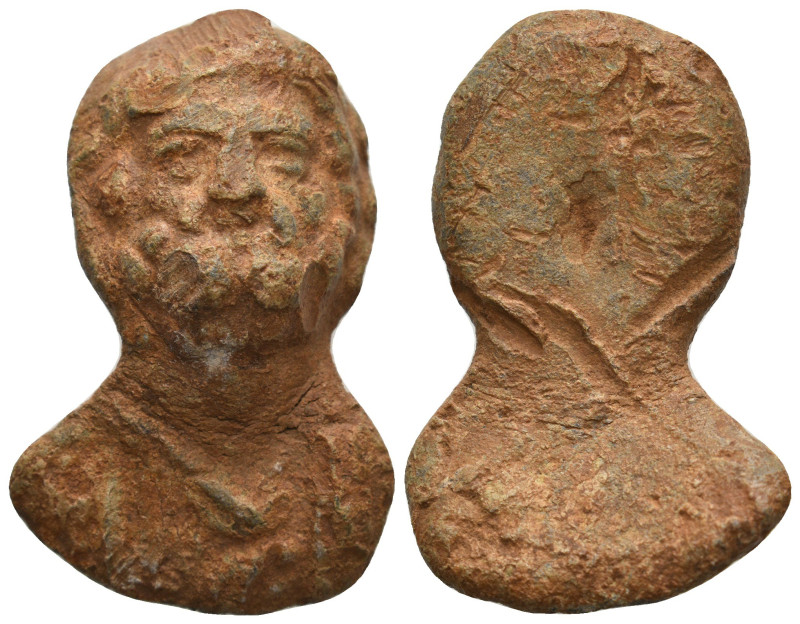 ANCIENT ROMAN BRONZE FIGURINE.
46.33 Gr. 40.9 mm.