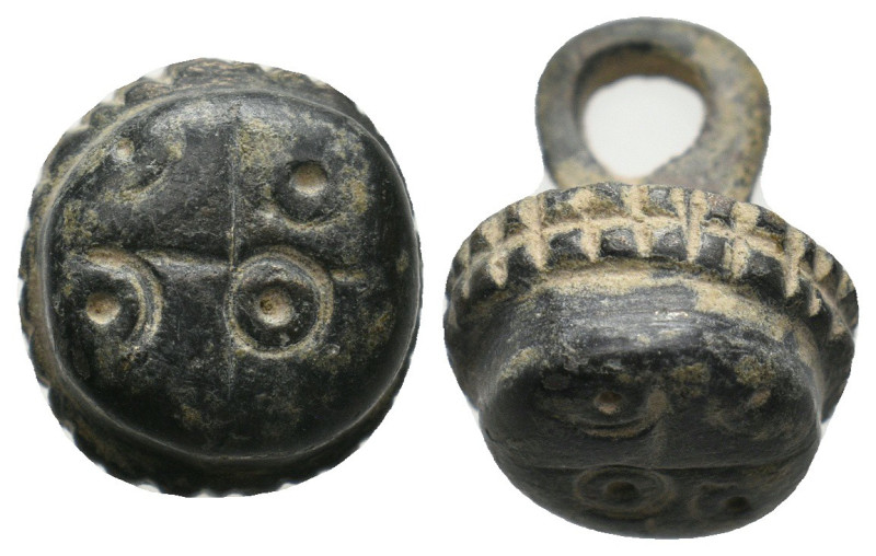 ANCIENT ROMAN BRONZE OBJECT.
10.58 Gr. 20.1 mm.