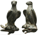 ANCIENT ROMAN BRONZE EAGLE FIGURINE (1ST-5TH CENTURY AD).
84.71 Gr. 55 mm.