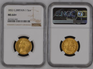 GRAN BRETAGNA Vittoria (1837-1901) Sovrana 1852 stemma Au Gr.7,98. Spink 3852C; Marsh 35. NGC MS64+ (n.4672362-002), censita una sola moneta in grado ...