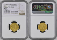 VENEZIA Grecia Chios Ducato imitazione di Andrea Dandolo (1343-1354) Au Gr.3,48. FR 2A; GAMBERINI SCARFEA 344 VAR. NGC AU58 (n.6771825-006).