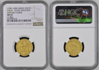 VENEZIA Grecia Chios Antonio Venier (1382-1400) Ducato d’oro Au Gr.3,48. GAMBERINI SCARFEA 394. NGC MS62 (n.6639398-014).