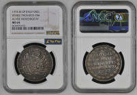 VENEZIA Doge Alvise IV Mocenigo (1763-1778) Osella di Murano 1773 Ag Gr.8,59. MONTENEGRO 2989; PAOLUCCI 256. NGC MS64 (n.6634979-012). Rara. Top Grade...