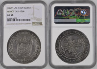VENEZIA Paolo Renier (1779-1789) Scudo da 140 soldi sigle massaro L A F. Ag Gr.31,82. DAV 1564; GAMBERINI SCARFEA 1832. NGC AU58 (n.6639413-002). Raro...