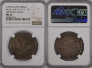 VENEZIA Ludovico Manin (1789-1797) Osella 1795 ANNO VII. Sigle Massaro FZ. Ag Gr.9,89. PAOLUCCI 278. NGC MS61 (n.2113062-024). Rara.