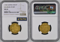 AUSTRIA Leopold Anton Eleutherius Von Firmian (1727-1744) Ducato in oro 1728 zecca Vienna Au Gr.3,45. FR 849; PROBSZT 2107. NGC MS64 (n.6639401-006). ...