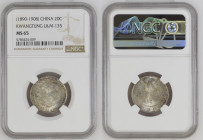 CINA Kuang-hsü (1890-1908) 20 Cents Provincia KwangtungAg Gr.5,5. L&M-135; Y#201. NGC MS65 (n.5785424-009).