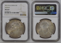 CINA Yüan Shih-kai (1914) Fat Man Dollaro Anno III Ag Gr.26,40. L&M-63; Y#329. Repubblica della Cina. NGC MS64+ (n.6633493-011).