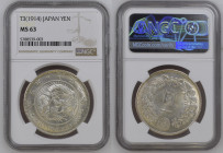 GIAPPONE Yoshihito Japan Anno 3 (1914) Yen Ag Gr.26,96. JNDA 01-10A; JC-09-10-2. NGC MS63 (n.5788539-003).