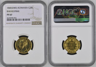 ROMANIA Carol I (1866-1914) 20 Lei 1868. Riconio del 2005 zecca Bucarest Au Gr.6,45. KM#5. NGC PF67 (n.6639398-003). (Tiratura 250).