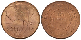 SOMALIA. AFIS. Amministrazione Fiduciaria Italiana in Somalia. 10 centesimi 1950. FDC
