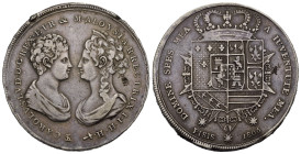 FIRENZE. Carlo Ludovico di Borbone (1803-1807). Regno d'Etruria. Francescone da 10 Paoli 1806. Ag. Gig. 13. Da montatura. qBB