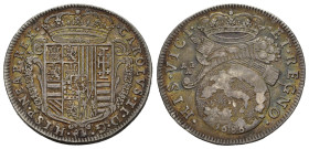 NAPOLI. Carlo II (1676-1700). Tarì 1686. P.R. 13. MIR 298/5. Ag (5,58 g). Patina iridescente. SPL