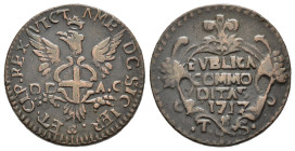 PALERMO. Vittorio Amedeo I (1713-1720). Grano 1717. Cu. Mont. 26. R. BB