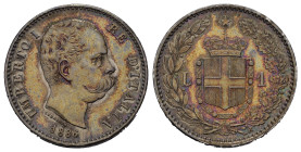 Regno d'Italia. Umberto I (1878-1900). 1 Lira 1886. Ag. Gig.37. Patinata. SPL+