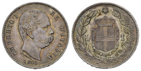 Regno d'Italia. Umberto I (1878-1900). 1 Lira 1900. Ag. Gig.41. SPL