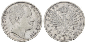 Regno d'Italia. Vittorio Emanuele III (1900-1943). 2 Lire 1902 "Aquila Sabauda" Ag. Gig.90. R. BB