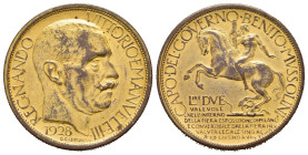 Regno d'Italia. Vittorio Emanuele III (1900-1943). Esposizione di Milano 1928. Buono da 2 lire. Cu dorato. Gigante 1. qSPL