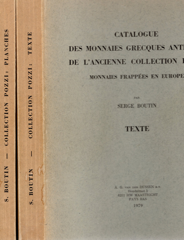 BOUTIN S. - Catalogue des monnaies greques antiques de l'ancienne collection Poz...