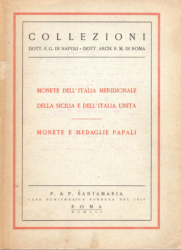 SANTAMARIA P. & P. – Roma, 9 – Giugno, 1952. Collezioni F. Guerrini e dott. Arch...