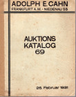 CAHN E. A. – Auktion 69 Frankfurt am Main, 26 – Februar, 1931. Sammlung Freiherr L. Munzen Niederlande, Deutschaland, Schweiz. Sammlung Prof. Nies Hoh...