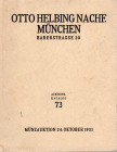 HELBING O. –NACH. - Auktion 73. Munchen, 24, Oktober, 1933. . Im aufrtrage des Furstilich Furstenbergischen Munzkabinetts. Pp. 144, nn. 2353, tavv. 27...
