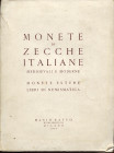RATTO M. - Milano, 23\25 – Maggio, 1957. Monete di zecche italiane medioevali ed moderne.... pp. 86, nn. 929, tavv. 30. Ril. ed. dorso sciupata, inter...