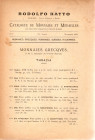 RATTO R. – Lugano, 1922. II Année. Listino a prezzi fissi. N 7. Novembre, 1922. Monnaies grecques, romaines, suisse, italiennes, livres. Pp. 24, nn. 1...