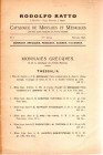 RATTO R. – Lugano, 1922. III Année. Listino a prezzi fissi. N 1. Fevrier, 1923. Monnaies grecques, romaines, suisse, italiennes, livres. Pp. 24, nn. 3...