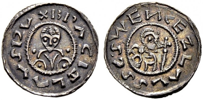 MÜNZEN DES MITTELALTERS AUS BÖHMEN 
 Bretislav I. 1037-1055 
 Denar 1050-1055,...