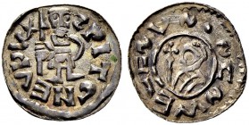 MÜNZEN DES MITTELALTERS AUS BÖHMEN 
 Spytihnew II., Teilfürst in Mähren 1048-1054, Herzog von Böhmen 1055-1061 
 Denar 1055-1061, Prag.
 Av. SPITCN...