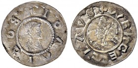 MÜNZEN DES MITTELALTERS AUS BÖHMEN 
 Borivoi II., Fürst von Böhmen 1100-1107, 1109-110 und 1118-1120 
 Denar 1100-1107 und 1109-1110, Prag.
 Av. +B...