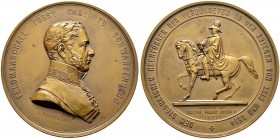 STANDESHERREN IN BÖHMEN UND MÄHREN 
 Schwarzenberg, Fürstentum 
 Josef Adam, 1732-1782 
 Bronzemedaille 1867. Auf die Errichtung seines Reiterdenkm...