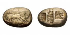 Ionia, Ephesus. Stater; Ionia, Ephesus; c. 625-600 BC, Stater, 14.00g. Berk-100 Greatest Ancient Coins, pp. 10 and 120; Weidauer-39. Obv: Spotted stag...