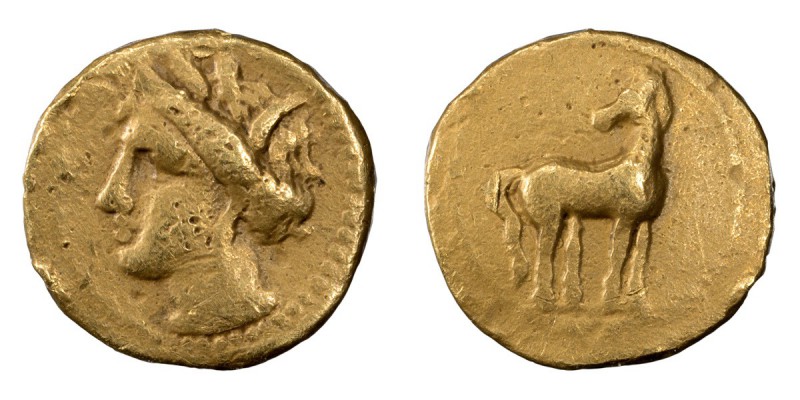 Zeugitania, Carthage. Fifth-stater; Zeugitania, Carthage; c. 350-320 BC, EL 1/5 ...
