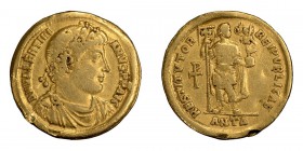 Valentinian I. Solidus; Valentinian I; 364-375 AD, Antioch, 364-7 AD, Solidus, 4.30g. RIC-2b (C ), mintmark x; Depeyrot-19/1 (p. 279, 10 spec. from of...