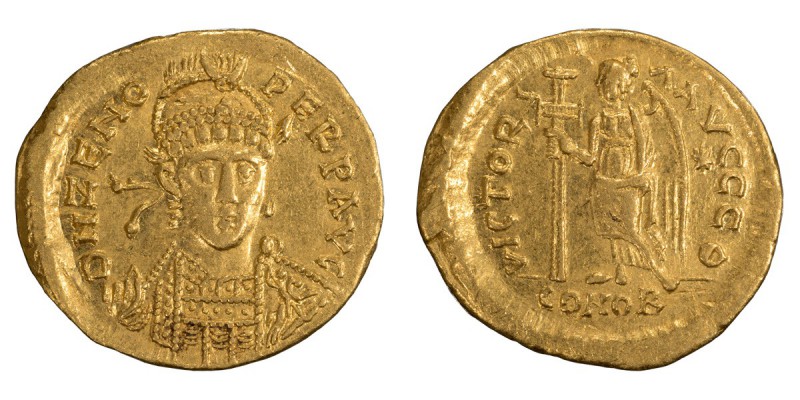 Zeno (474-491 AD). Solidus; Zeno (474-491 AD); 474-491 AD, Constantinople, Solid...
