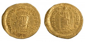 Zeno (474-491 AD). Solidus; Zeno (474-491 AD); 474-491 AD, Constantinople, Solidus, 4.41g. RIC-929 (C ), officina T=9; Depeyrot-108/1 (p. 262, 72 spec...