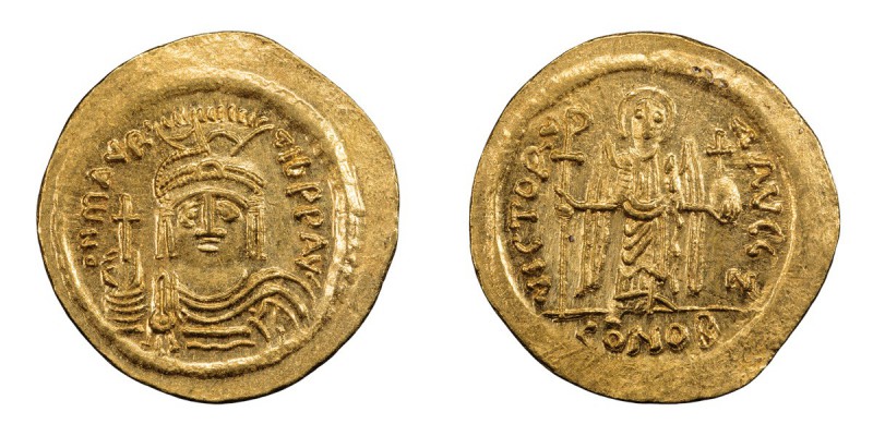 Maurice. Solidus; Maurice; 582-602 AD. Constantinople, c. 583/4-602 AD, Solidus,...
