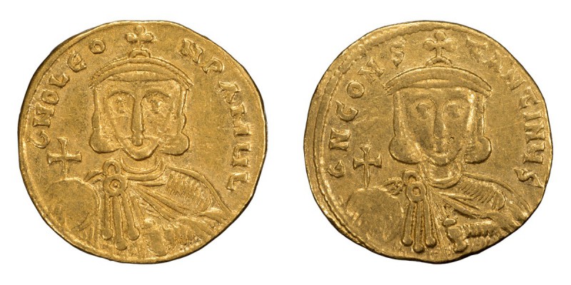 Leo III. Solidus; Leo III; 717-741 AD. Constantinople, c. 737-741 AD, Solidus, 4...