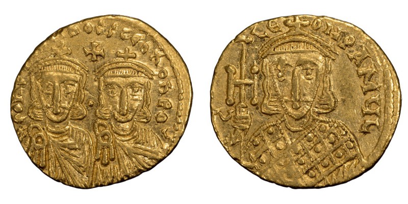 Constantine V. Solidus; Constantine V; 741-775 AD. Constantinople, c. 751-757 AD...