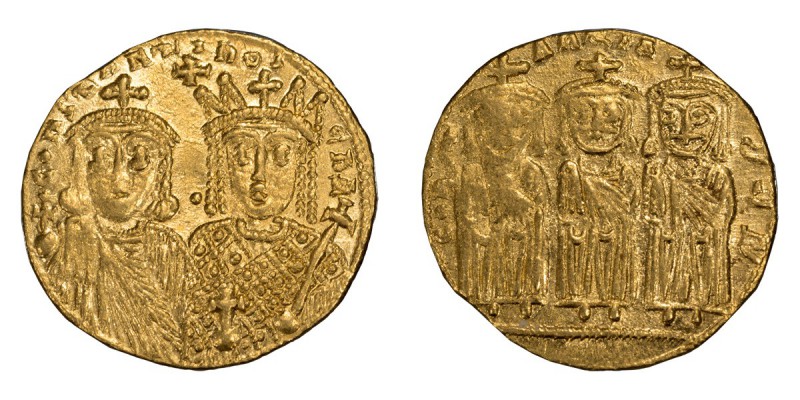 Constantine VI and Irene. Solidus; Constantine VI and Irene; 780-797 AD. Constan...