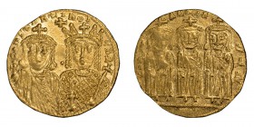 Constantine VI and Irene. Solidus; Constantine VI and Irene; 780-797 AD. Constantinople. Solidus, 4.41g. Berk-234, DO-1, Sear-1593. Obv: Facing busts ...